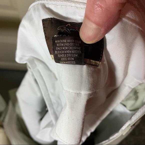 𝅺greg Norman For Tasso 5 Iron Performance Cream Shorts Size 36 Cargo Bermuda 36 - Picture 10 of 10